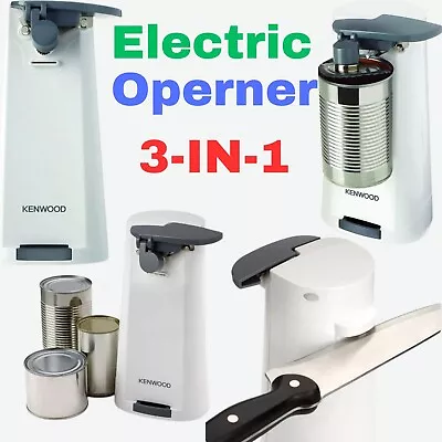 3-in-1 Electric Can Opener KENWOOD CAP70.A0 70w Bottle Opener & Knife Sharpen UK • £33.49