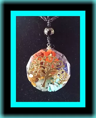 TREE OF LIFE Pendant ORGONE CHAKRA CRYSTAL PENDANT With TREE OF LIFE MANDALA • $11.88