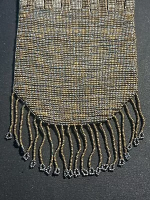 Steel Cut Micro Beaded Bag Purse Art Deco French Vintage Antique Victorian • $4.99