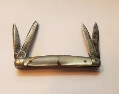 Vtg W. H. Morley & Sons 4 Blade Mother Of Pearl Miniature Knife Germany • $9.99