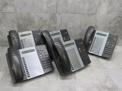 Lot Of 5 Mitel 5312 IP Phones W/ Stands & Handsets TESTED! • $50