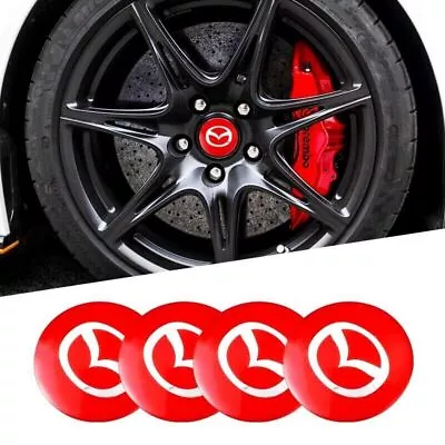 4PCS 56mm Wheel Rim Stickers Wheel Center Hub Cap Decal Sticker Emblem For Mazda • $10.99