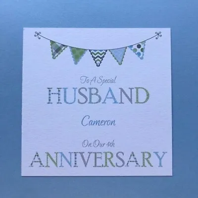 Personalised Wedding Anniversary Card Husband -5th 10th 15th 25th 30th 45th ANY • £2.95