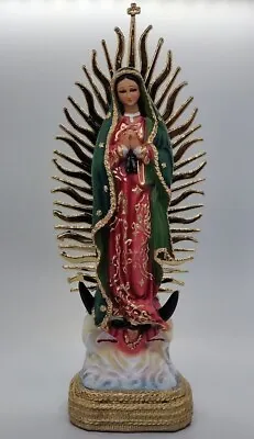 Virgen De Guadalupe En Resina De 13 Inch / Our Lady Of Guadalupe Statue 13 Inch • $28.80
