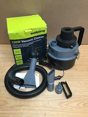 Sakura 120W Vacuum Cleaner SS5311 - Perfect For Cars Boats Caravans - Wet And Dr • £12