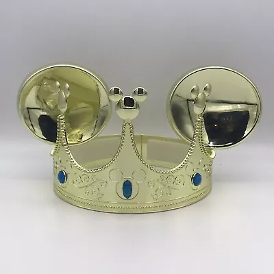 Disney On Ice Mickey Mouse Ears Jeweled Crown Gold Metallic Plastic Prince King • $16.99