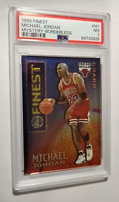 Michael Jordan -- 1995/96 Topps Finest -- Mystery -- Borderless -- #m1 -- Psa  7 • $59.95