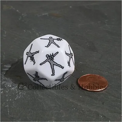 NEW D12 Body Part Critical Hit Location Die RPG Game Dice 12 Sided Chessex 28mm • $9.99