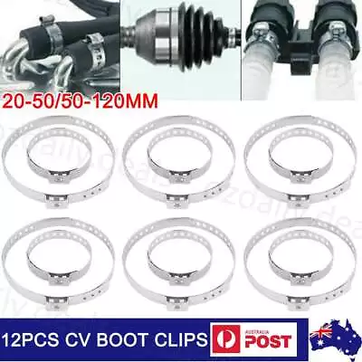 12x Universal For Driveshaft CV Joints Boot Stainless Steel Clamps Clips Set AU • $8.25