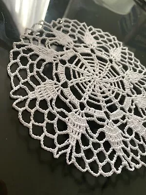 Vintage Hand Crochet Lace  Doilies Table Mats Napkins Handmade  100%cotton • £5