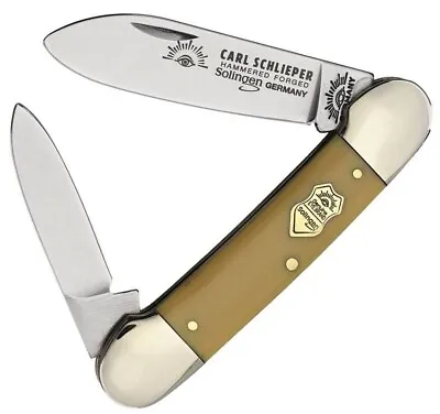 German Eye Butterbean Pocket Knife Carbon Steel Blades Synthetic Handle GEBBY • $88.39