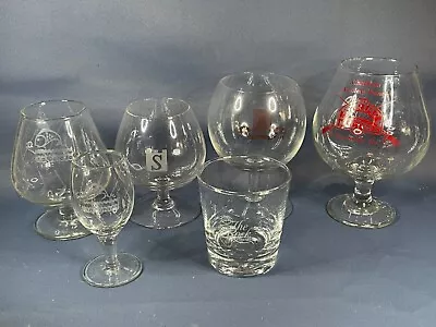 VINTAGE Lot Of 6 Glasses 1980 Hotel BRANDY SNIFTER's Lot + More 4765 • $55