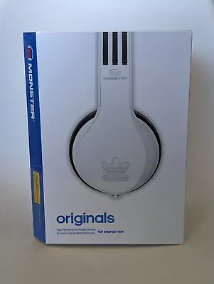 Monster Adidas Originals Flexible Over-Ear Headphones White - NEW & Sealed • $73.90