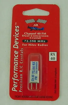72Mhz Channel 40 Dual Conversion FM Receiver Crystal For Hitec Radios 72.590Mhz • $9.06