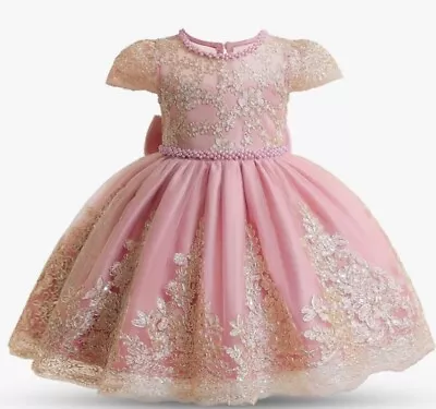 NNJXD Kids Girls Baby Dress Tutu Birthday Party Gown 12-18M 80cm NEW With Defect • £12.99