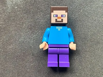 Lego Minifigure Min009 Steve With Dark Purple Legs From Minecraft • $4