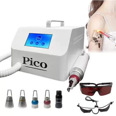 Portable Picosecond Q Switch Nd Yag Laser Tattoo Spot Eyebrow Removal Machines • £389.99