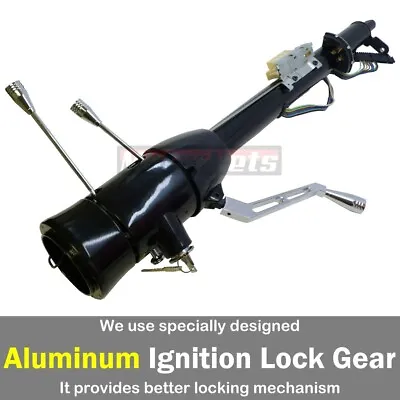 Black Stainless 28  Automatic Steering Column Shift Chevy GMPontiac+Ignition KEY • $459.99