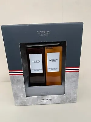 Osprey Hand Ritual Gift Set Bergamot Vetiver Leather Hand Wash & Lotion In Stand • £17.50