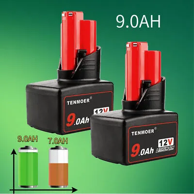 2X For Milwaukee For M12 12V Lithium 9.0Ah Extended Capacity Battery 48-11-2401 • $23.99