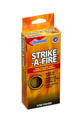 $10.41 • Buy 8 Pack Diamond Strike-A-Fire Starter Match Sticks Firestarter Logs 12min. Burn