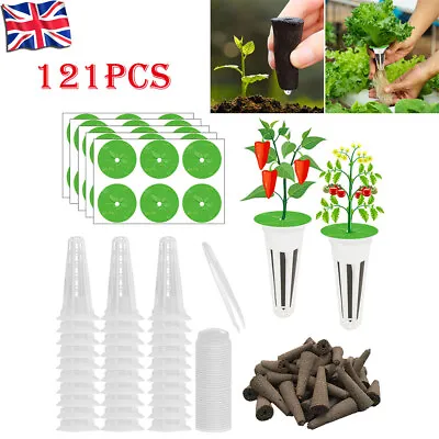 120X Hydroponic Garden Accessories Pod Plant Kit Clear Hydroponic Grow System` • £13.27