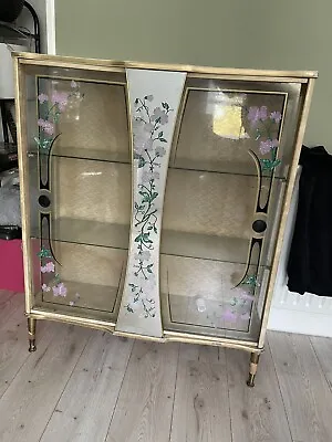 Glass Display Cabinet Vintage 1960s Style • £15