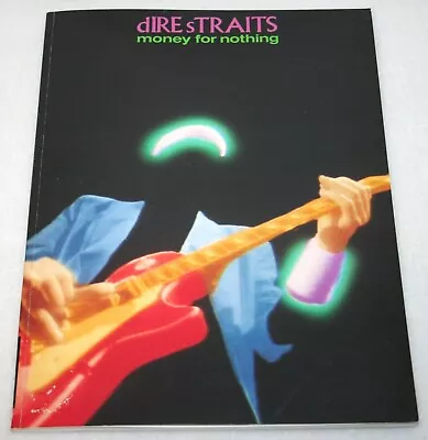 Vintage DIRE STRAITS Money For Nothing SONGBOOK  MARK KNOPFLER Guitar Piano 1988 • $17.99