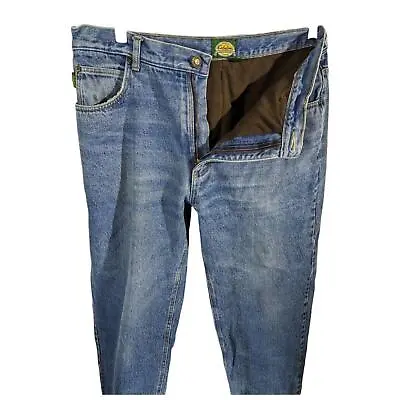 Cabelas Fleece Lined Blue Jeans Size 36x32 Medium Wash Denim W36 L32 • $29.66