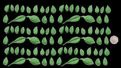 50 X Edible 3D Mixed Leaves Leaf Set 2 Cupcake Topper Decorations Weddings • £7.99