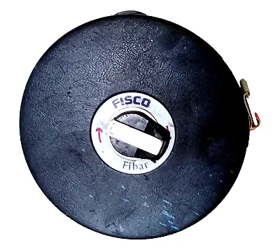 Vintage Fisco Surveyors 100 Ft Tape Measure Fisco Fibar 30 Metre Tape Measure • £27.45