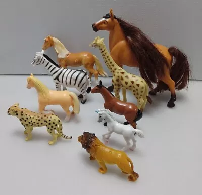 $18.75 • Buy Lot Of 9 Plastic Animals Figures Toys Wild Zoo Jungle Safari Animals