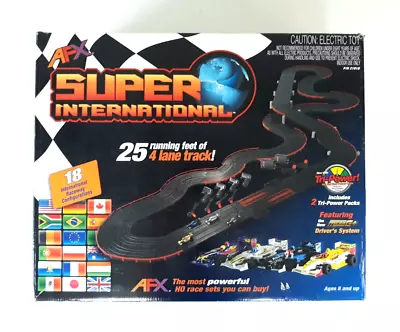 Tomy AFX Super International 4 Lane Slot Car Set NEW & SEALED 4 Cars 25 Feet • $337.50