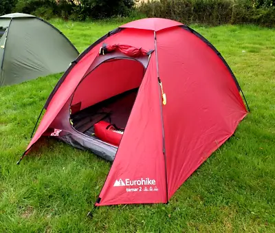 Eurohike Tamar 2 (red) - 2 Berth Festival Camping Tent / Hiking / Backpacking • £39.99