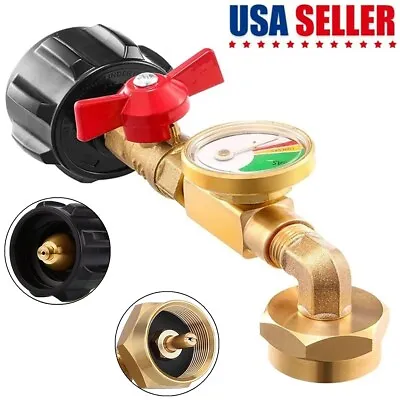 1Lb To 20Lb Tank Propane Refill Adapter With Gauge And ON-Off Control Valve US • $16.28