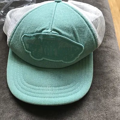 Vans Off The Wall - Green Trucker Mesh - Snapback Cap Hat • £19.99