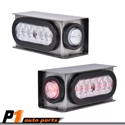 Steel Housing LED Box 6  Oval Tail Light 2  Marker Light Fits For Trailer/Truck • $30.98