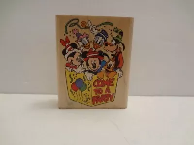 Mickey Mouse Rubber Stampede Disney Party Come To A Party Rubber Stamp • $9.94