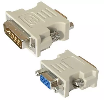 Free Ship New DVI DVI-I 24+5 Pin Male To VGA Female M-F Video Adaptor Converter • $2.99