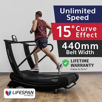 $4139 • Buy Lifespan Fitness Corsair FreeRun 100 Treadmill Curved Treadmill Running Runner