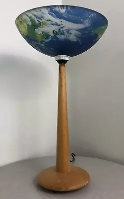 Vintage Retro 1990s Modern Contemporary Earth Globe Planet Accent Lamp Rare • £145.96