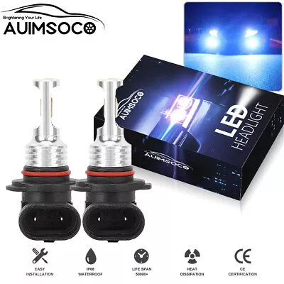 9005 LED Headlights Kit Combo Bulbs 8000K High Beam Super Bright Ice Blue 2X • $14.99