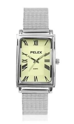 Gents Roman Numerals Watch & Lumibrite Face & Black Numbering By Pelex PLX-021 • £10.56