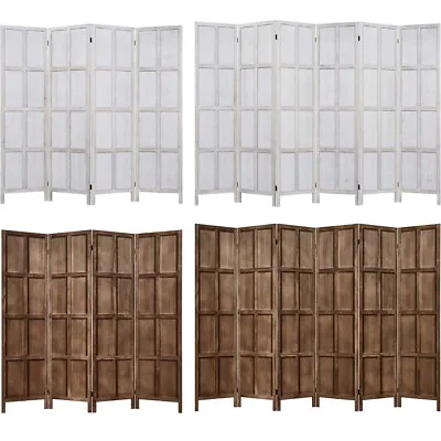 Sturdy Wood Room Divider Folding Privacy Screen Freestanding Wall Separator New • $78.99