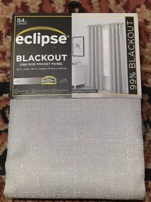 Eclipse Blackout One Rod Pocket 42  Wide 84  Length Samara Light Grey • $19.95