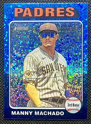 2024 Topps Heritage Manny Machado Blue Sparkle 175 - San Diego Padres • $2.99