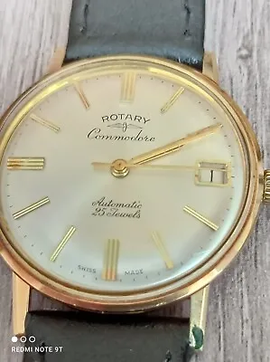 Vintage Rotary Commodore 9ct Solid Gold Gentleman's Mechanical Swiss Movement... • £595