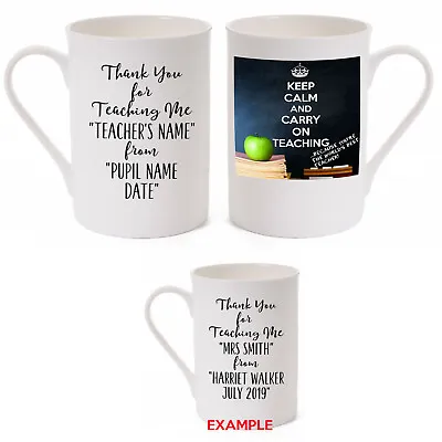 CUSTOMISED Keep Calm And Carry On Teaching ......Porcelain Mug • £10.95