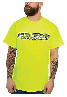 Harley-Davidson Men's Ruthless Crew-Neck Short Sleeve T-Shirt - Safety Green • $24.95