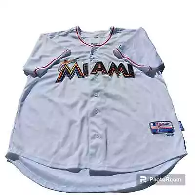 Miami Marlins Jersey MLB Baseball Majestic Genuine Merchandise Jose Reyes Sz 52 • $33